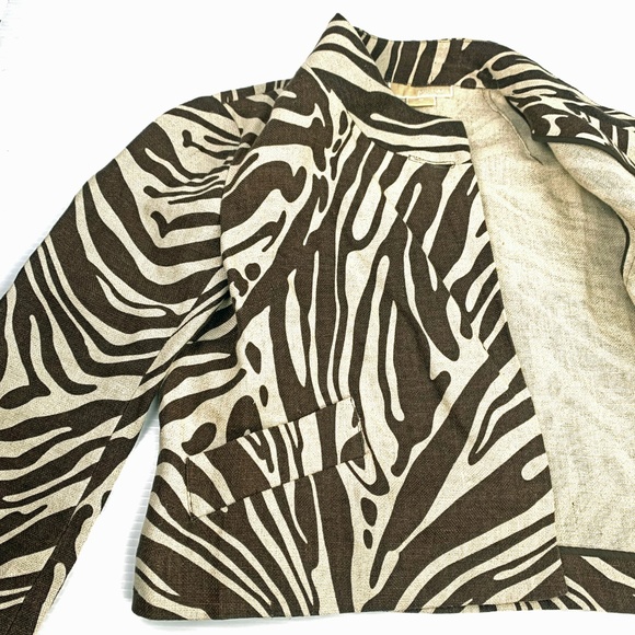 MICHAEL Michael Kors Linen Crop‎ Jacket - Picture 8 of 8